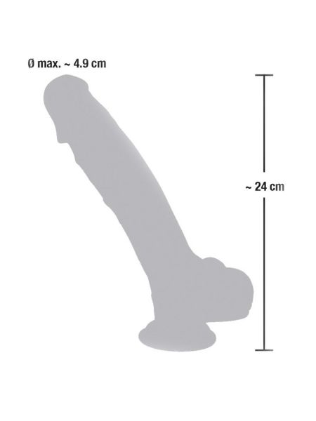 Realistyczny gruby duży penis dildo przyssawka 24c - 12