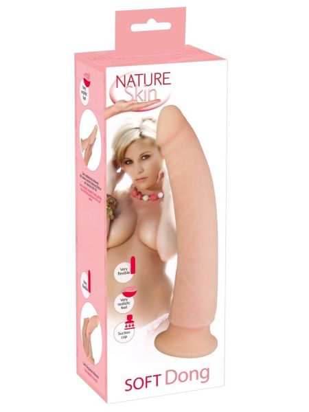 Realistyczny miękki penis dildo przyssawka 24cm