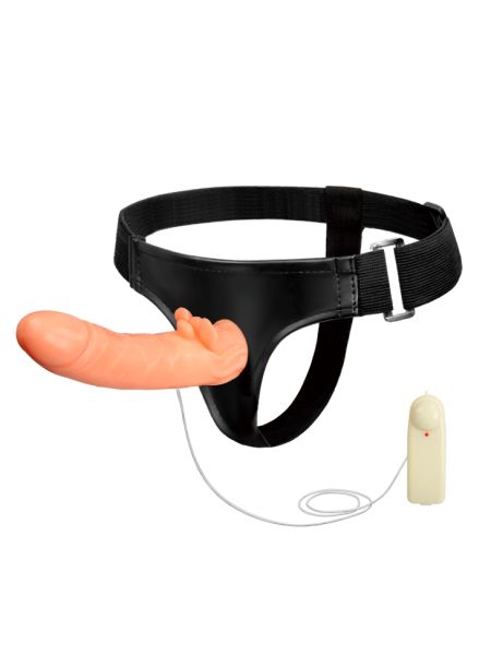 Realistyczny penis strapon wibrator z pasami 20cm