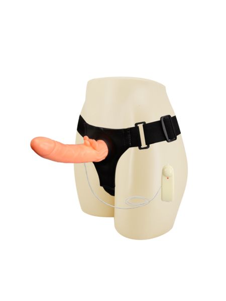 Realistyczny penis strapon wibrator z pasami 20cm - 2