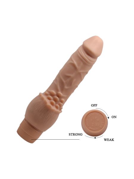 Realistyczny penis z wypustkami do łechtaczki 19cm - 11