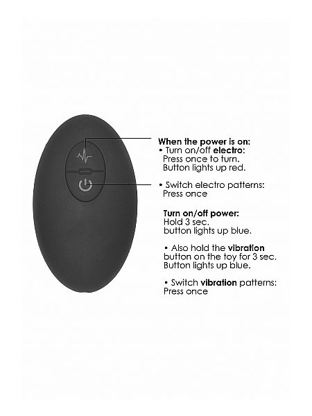 Remote Controlled E-Stim & Vibrating G/P-Spot Vibrator - Black - 15