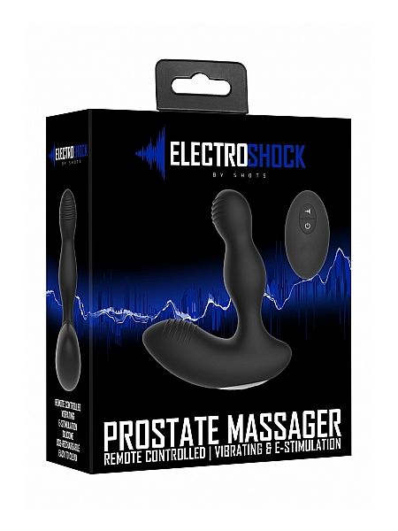 Remote Controlled E-Stim & Vibrating Prostate Massager - Black - 2