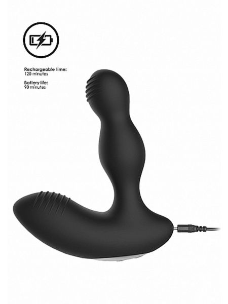 Remote Controlled E-Stim & Vibrating Prostate Massager - Black - 19