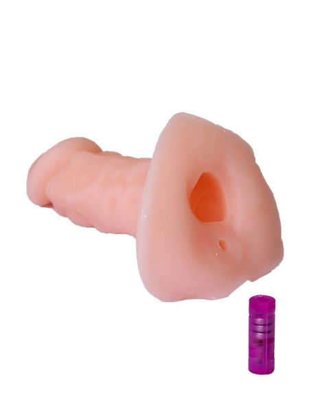 Rozciągliwa nakładka przedłużka penisa wibrujaca - 5