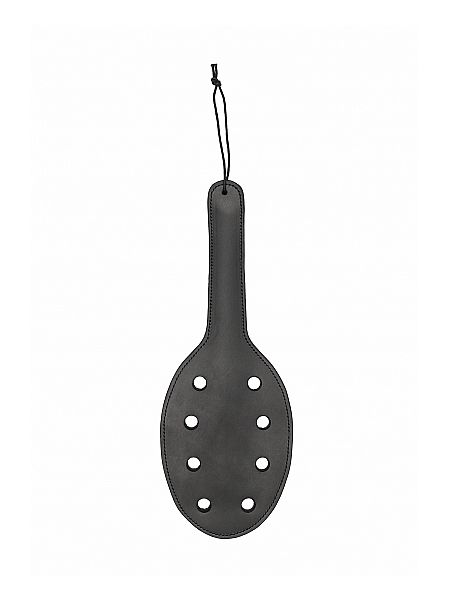 Saddle Leather Paddle With 8 Holes - Black