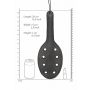 Saddle Leather Paddle With 8 Holes - Black - 3