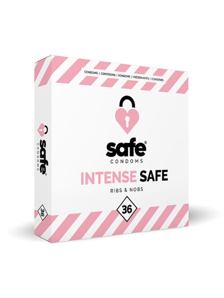 Prezerwatywy z wypustkami Safe Ribs & Nobs 36 szt