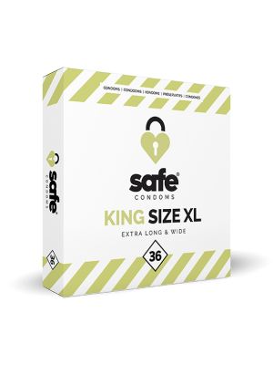 Prezerwatywy duże długie szerokie Safe King Size XL 36 szt