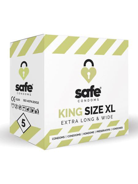 Prezerwatywy duże długie szerokie Safe King Size XL 5 szt
