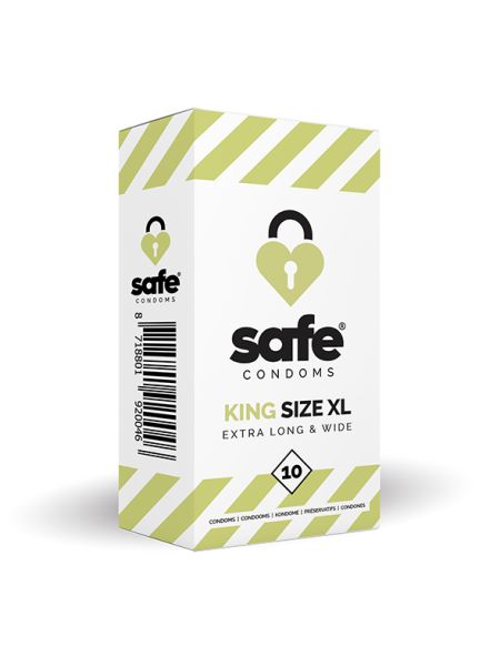 Prezerwatywy duże długie szerokie Safe King Size XL 10 szt