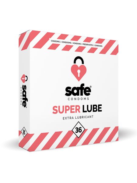 Prezerwatywy z lubrykantem klasyczne Safe Super Lube 36 szt