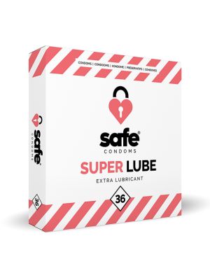 Prezerwatywy z lubrykantem klasyczne Safe Super Lube 36 szt