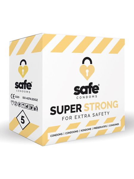 Bezpieczne prezerwatywy klasyczne Safe Super Strong 5 szt