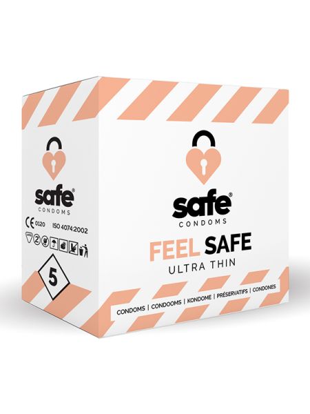 Najcieńsze prezerwatywy bezpieczne Safe Ultra Thin 5 szt
