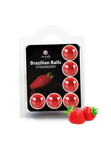 6x Kulki brazylijskie Secret Play Brazilian Balls Strawberry
