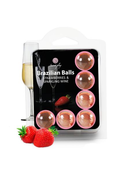 6x Kulki brazylijskie Brazilian Balls Strawberry & Sparkling Wine