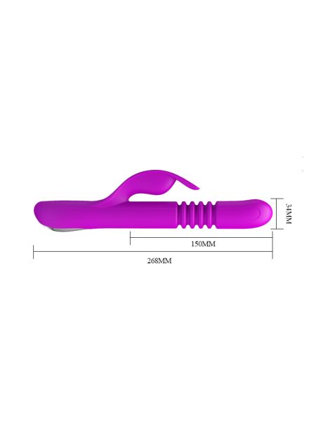 Sex wibrator posuwisty królik z rotacją erotyka - 8