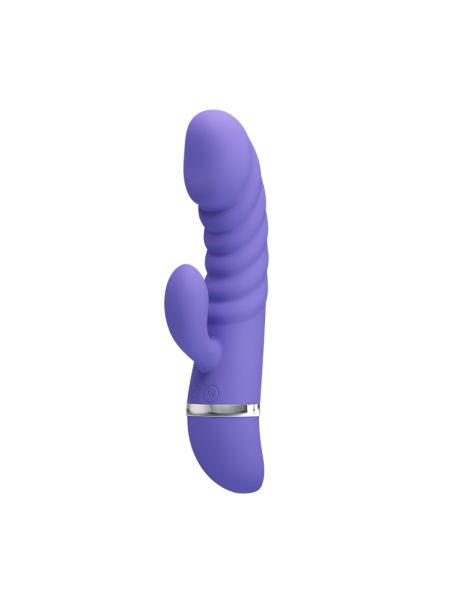 Sex wibrator ze stymulatorem łechtaczki 7tryb 18cm - 2