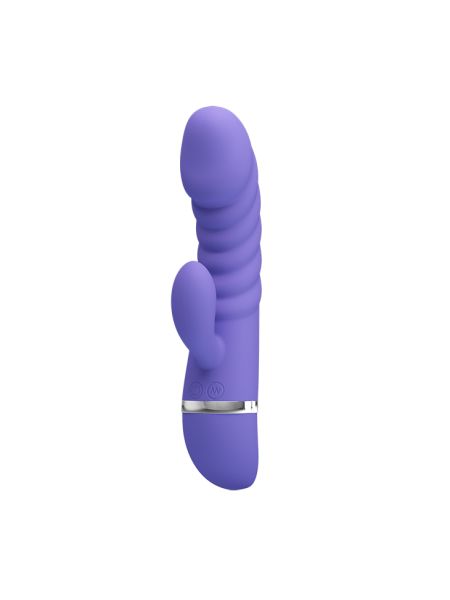 Sex wibrator ze stymulatorem łechtaczki 7tryb 18cm - 4