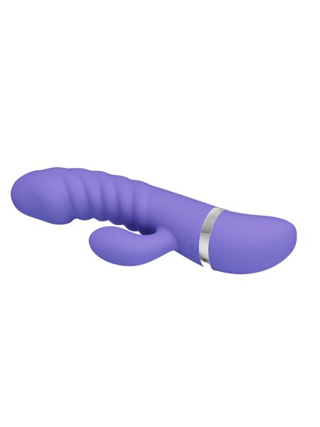 Sex wibrator ze stymulatorem łechtaczki 7tryb 18cm - 5