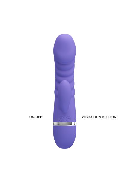 Sex wibrator ze stymulatorem łechtaczki 7tryb 18cm - 9