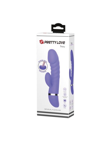 Sex wibrator ze stymulatorem łechtaczki 7tryb 18cm - 11