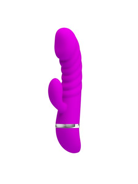 Sex wibrator ze stymulatorem łechtaczki 7tryb 18cm