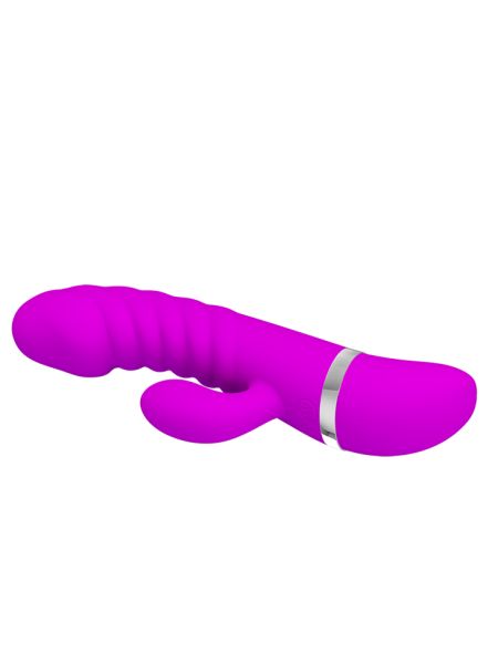 Sex wibrator ze stymulatorem łechtaczki 7tryb 18cm - 4