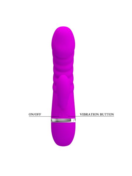 Sex wibrator ze stymulatorem łechtaczki 7tryb 18cm - 6