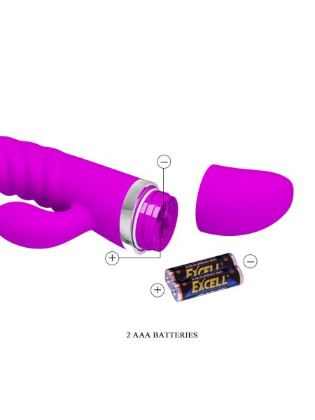 Sex wibrator ze stymulatorem łechtaczki 7tryb 18cm - 7