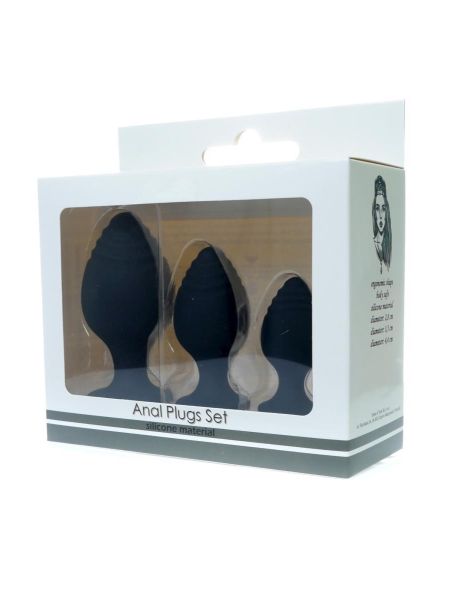 Zestaw korków analnych Boss Series Silicone Anal Plugs Set - 19