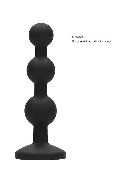 Korek analny zatyczka silikonowa czarna plug 12 cm - 7