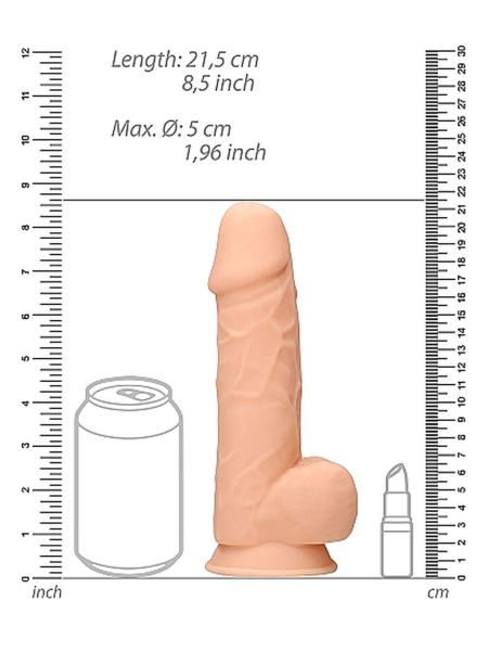 Gruby żylasty realistyczny penis przyssawka 21,5cm - 8