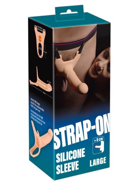 Strap-on dildo przedłużenie penisa elastyczne 26cm