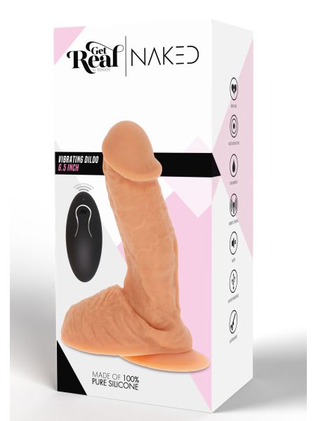 Realistyczne żylaste dildo z mocną przyssawką 17cm - 2