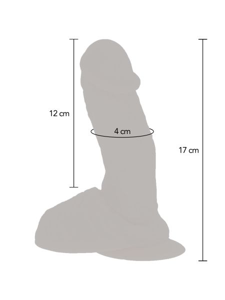 Realistyczne żylaste dildo z mocną przyssawką 17cm - 5