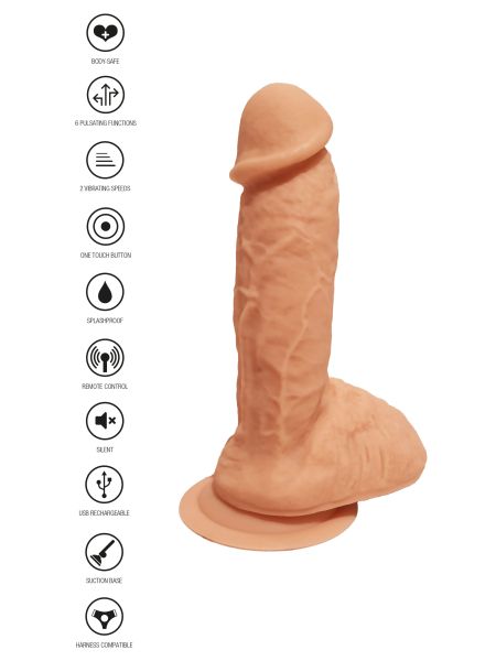 Realistyczne żylaste dildo z mocną przyssawką 17cm - 6