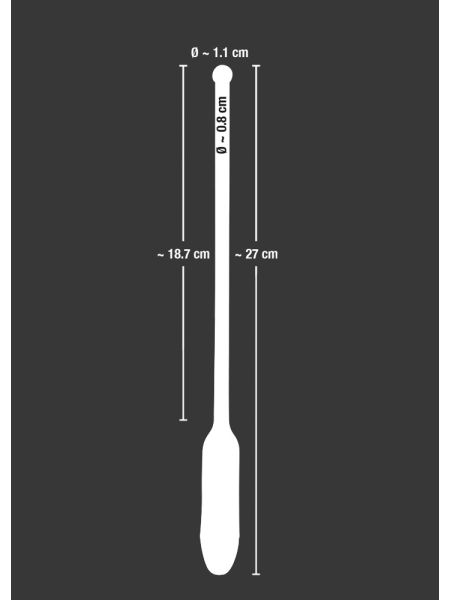 Silikonowa sonda do cewki dilator wibracje 27cm - 11