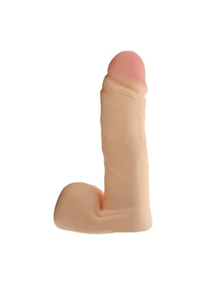 Silikonowe dildo z jądrami realistyczny penis 12cm