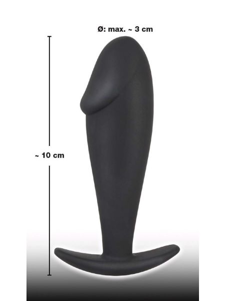 Silikonowy korek analny mały penis plug sex 10cm - 13