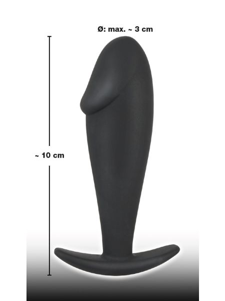 Silikonowy korek analny mały penis plug sex 10cm - 12