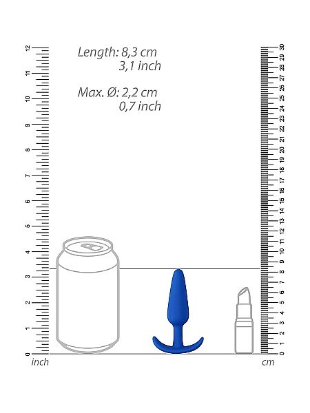 Wodoodporny silikonowy korek analny zatyczka 7,5cm - 3