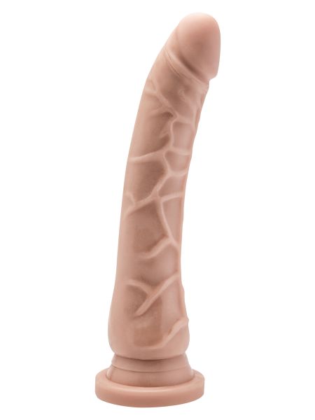 Smukłe zgrabne dildo z żyłami naturalny penis 20cm - 2