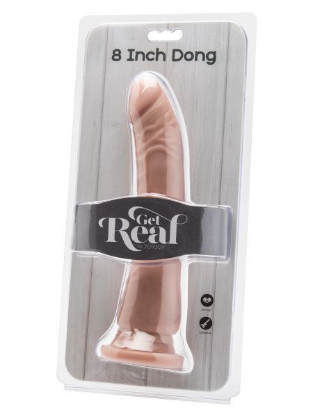 Smukłe zgrabne dildo z żyłami naturalny penis 20cm - 4