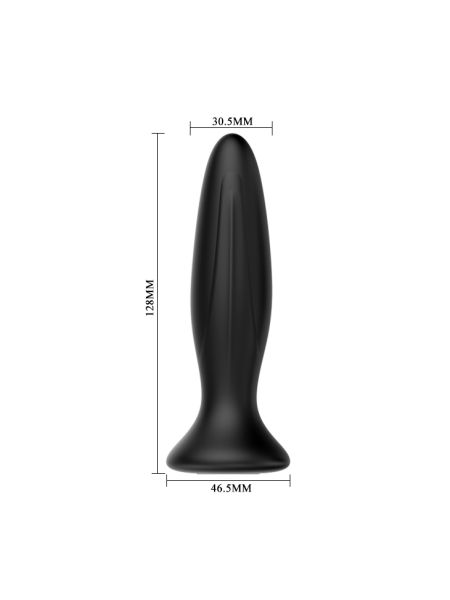 Smukły klasyczny korek analny plug wibrujący 12cm - 3