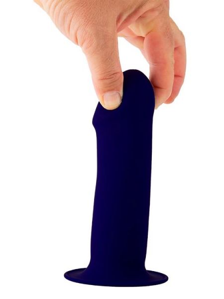 Gładkie silikonowe dildo z mocną przyssawką 18 cm - 5