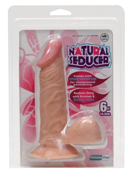 Solidne naturalne dildo jak penis przyssawka 17cm - 2