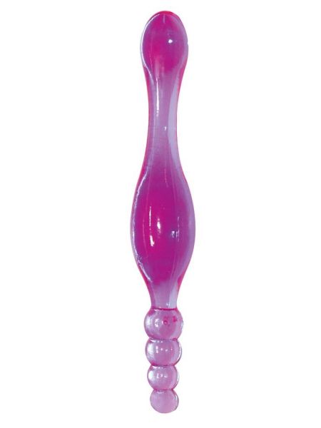 Sonda dwustronna waginalna analna dildo kulki 20cm - 3