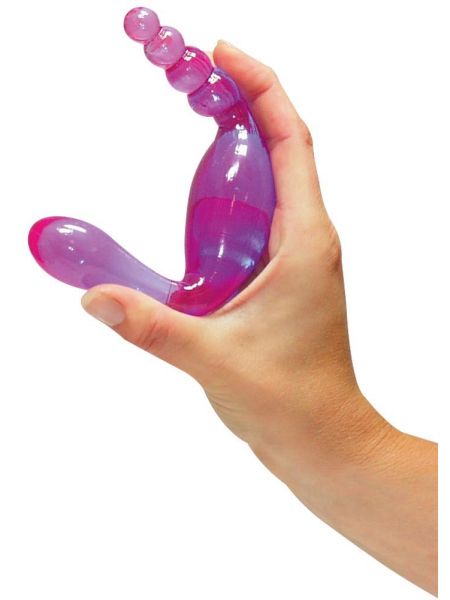 Sonda dwustronna waginalna analna dildo kulki 20cm - 5